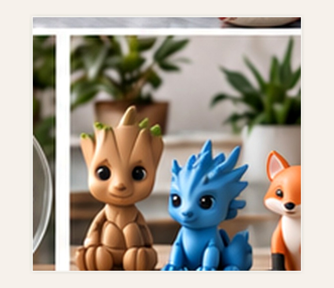 Cute 3D printed shelf sitters